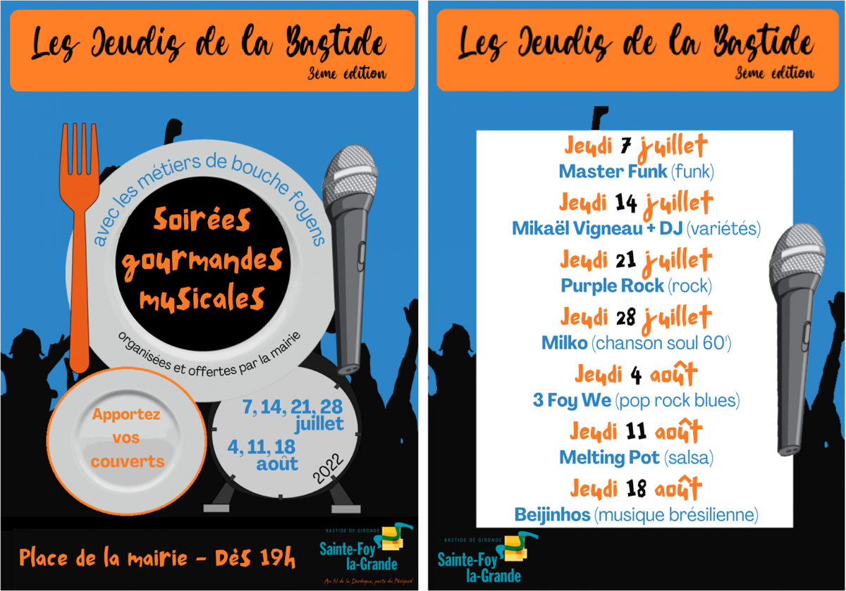 program Thursday of the bastide 2022