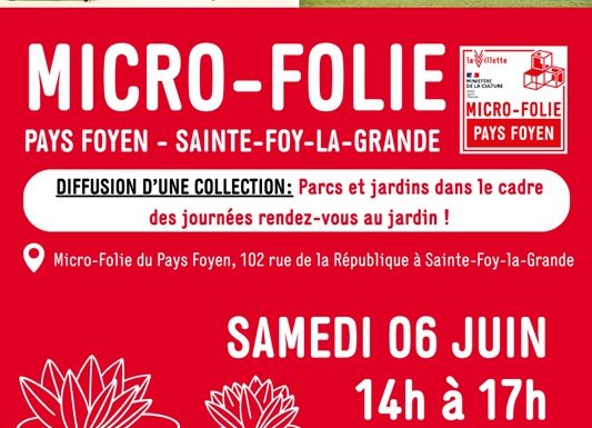 Diffusion d’une collection spéciale Parcs et Jardins dans le cadre des journées Rendez-vous aux jardins au Musée numérique de la Micro-Folie du Pays Foyen