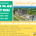 Animations médiévales et visites guidées week-end ascension au château de Duras