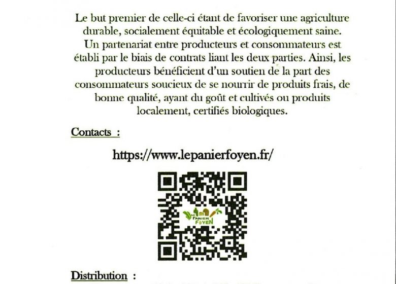 Le Panier Foyen (Association for the Maintenance of Peasant Agriculture - AMAP)